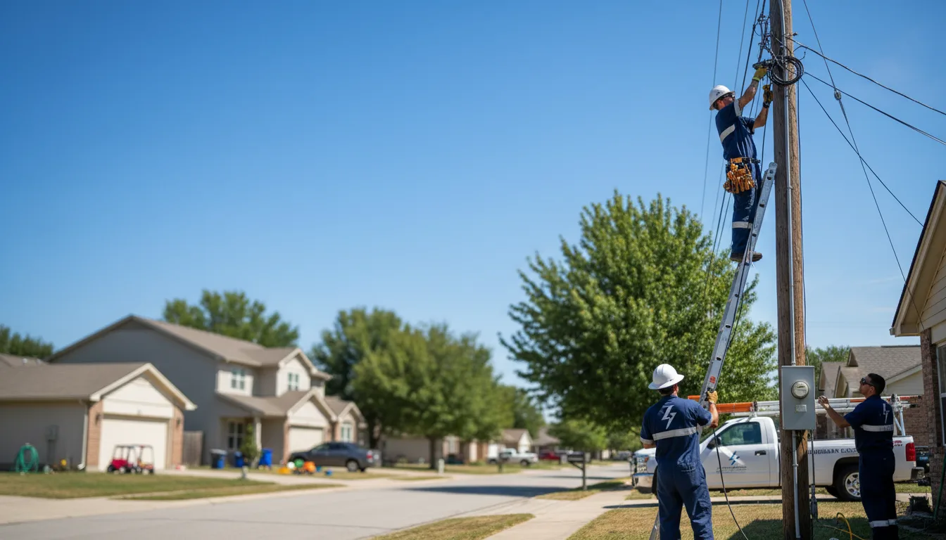 Residential electrician providing installation services in Calvin, OK
